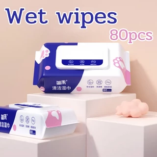 【ราคาขายส่ง】 ทิชชู่เปียก 80 แผ่น/1 ซอง Baby wipes กระดาษทิชชู่เปียก ถูกที่สุด ทิชชู่ เปียก ปราศจากแอลกอฮอล์และน้ำหอม
