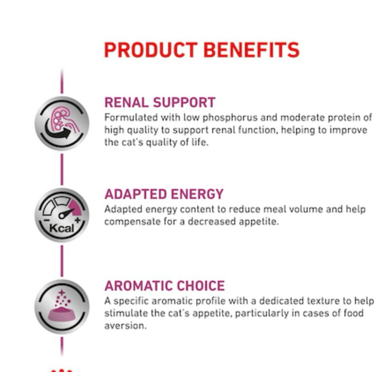 Royal canin cat renal pouch (exp 08/2027)อาหารแมวโรคไตแบบซอง 85 g 12ซอง เนื้อชิ้น - รูปที่ 2