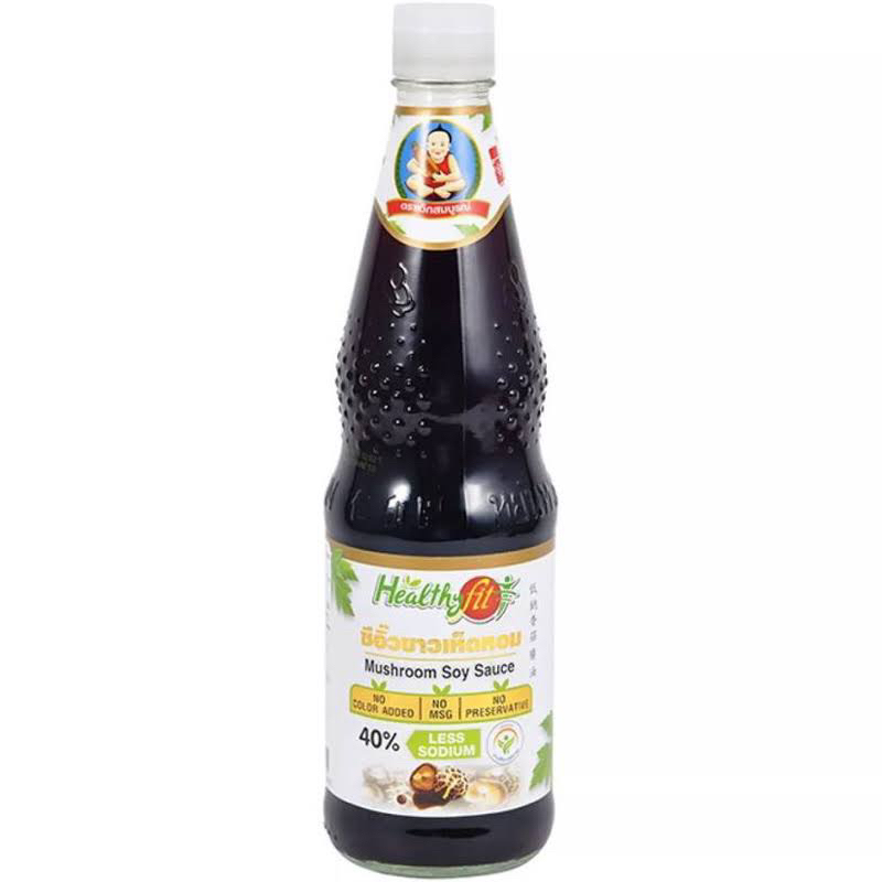 เด็กสมบูรณ์ ซีอิ๊วขาวเห็ดหอม สูตรลดโซเดียม 40% ขนาด 700 มล. Mushroom soy sauce fl