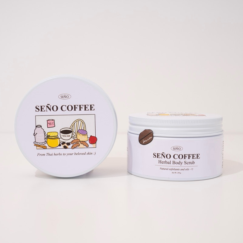 สครับซินญอคอฟฟี่ สครับผิวกาย (SEÑO COFFEE Herbal Body Scrub) 250g