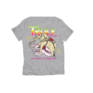 TRULY เสื้อยืดลายช้าง yes ผู้ชาย