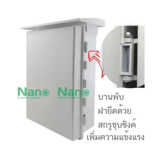 ตู้กันฝน ตู้พลาสติก ตู้ PVC NANO 104w ขาว 104G เทา 104CW ฝาใส (1 ชิ้น/กล่อง) NANO-104 เบอร์ 4