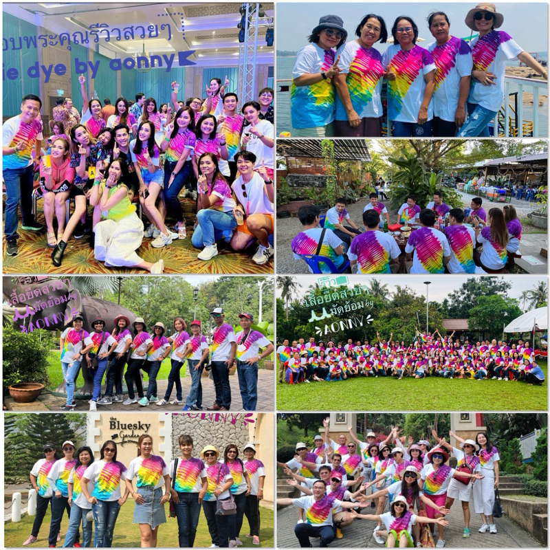 เสื้อยืดมัดย้อม📍🌈 มีครบทุกไซส์ พร้อมส่ง 📍แบบขายดี 🥇สีสดใส ใส่ทีม ใส่เที่ยว  (ออกใบกำกับภาษี ได้นะค่ะ)
