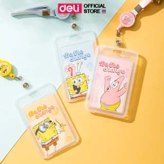 ที่ใส่บัตร Deli รุ่น EF455 ลายสปองบ๊อบ spongebob ลิขสิทธ์แท้ มาพร้อมสายคล้องคอ (3 สี/จำหน่าย 1 ชิ้น)