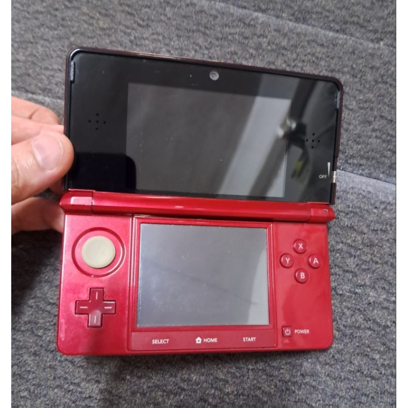 Nintendo 3ds สีแดงรูไซด์ มือสอง แปลงเล่นผ่านเมม 128G เกมส์เต็มเมม 8730
