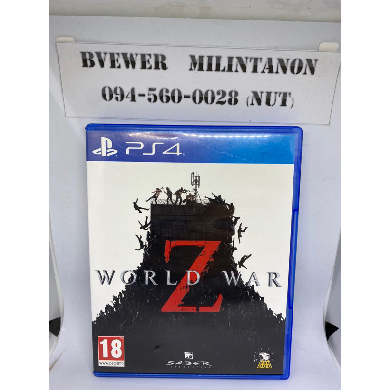 แผ่น PS4 เกม WORLD WAR Z [ มือ 2 ] มีสต็อมพร้อมจัดส่ง!!!