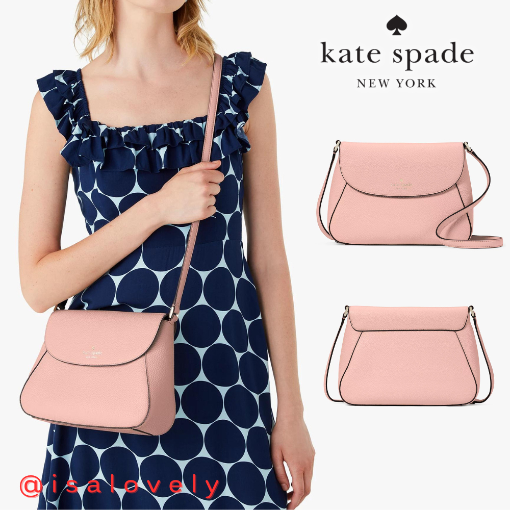📌Isa Lovely Shop📌  Kate Spade KC465 MONICA FLAP CROSSBODY Tea Rose