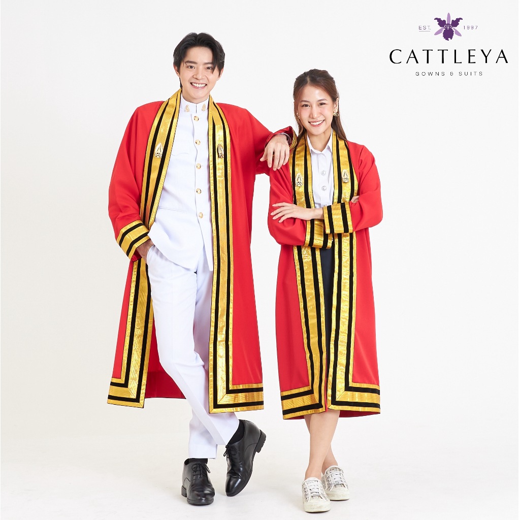 ชุดครุย พระจอมเกล้า [พร้อมเข็ม] - ครุยคัทลียา Cattleya