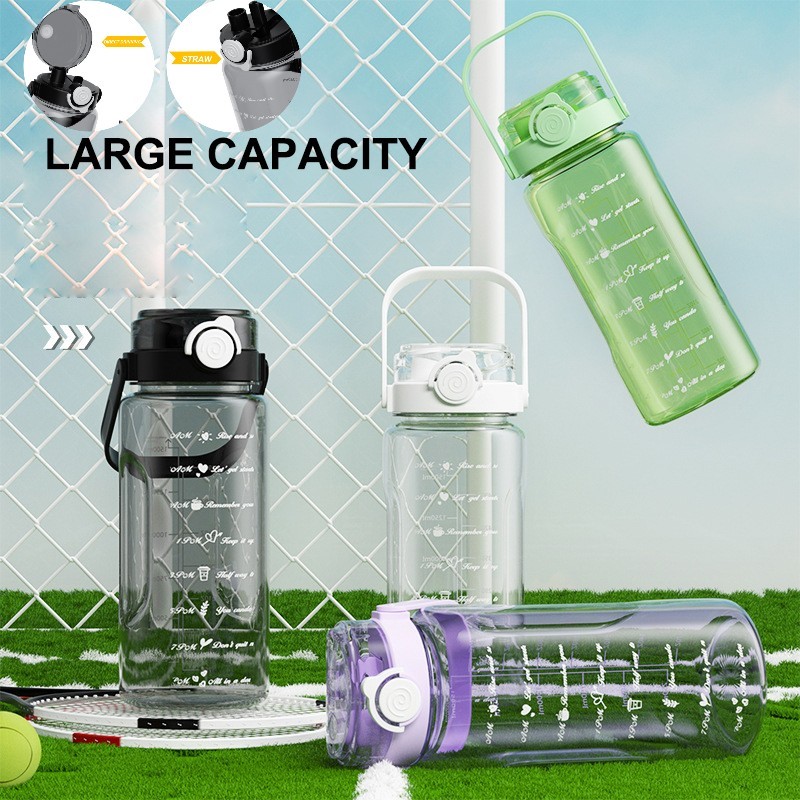 พร้อมส่งจากไทย กระบอกน้ำ ขวดน้ำ 1500ml/2000m ขวดน้ำพกพา กระบอกน้ำดื่ม กระบอกน้ำพลาสติก