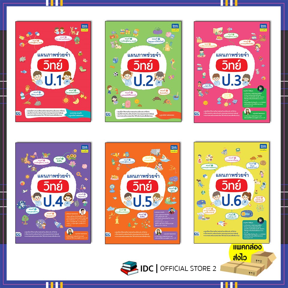 หนังสือ แผนภาพช่วยจำ วิทย์ ป.1-ป.6 (แยกเล่ม)