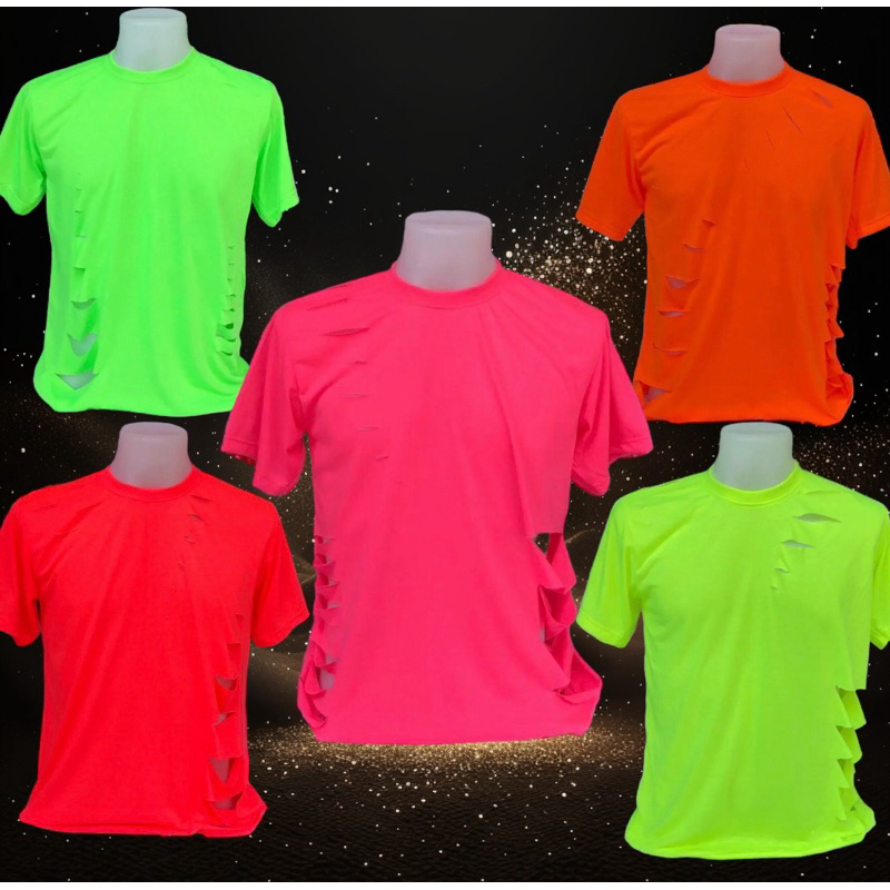 เสื้อนีออนสะท้อนแสงตัดขาดวินเทจ