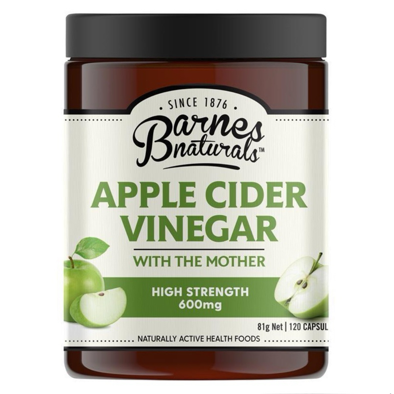 Barnes Naturals Apple Cider Vinegar with The Mother 600mg 120 แคปซูล สินค้าพรีออร์เดอร์นะคะ