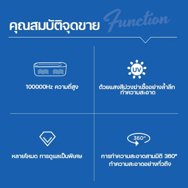 ✨ทำความสะอาดล้ำลึก 360 องศ เครื่องล้างแว่น เครื่องล้างแว่น ทำความสะอาดแว่น เครื่องล้างอัลตราโซนิก น้ํายาล้างแว่นตา
