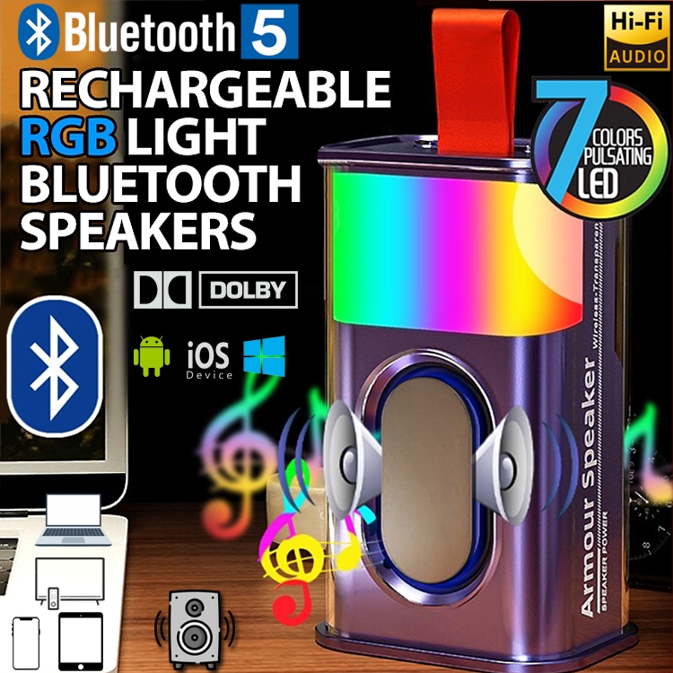 🔥ลำโพงบลูทูธ5.3 ลำโพงขนาดเล็ก ​5W เสียง3D Wireless Bluetooth Speaker เบสหนัก ลำโพงแบบพกพา สองเครื่อง ​TWS เชื่อมต่อกันจั