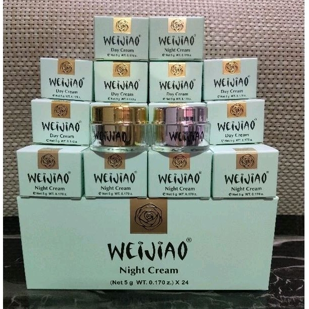 Weijiao ครีมเหว่ยเจียว 5 กรัม ผิวเนียนนุ่ม ชุ่มชื่น ผิวกระจ่างใส กระชับเต่งตึง ฟื้นฟูผิวขาว