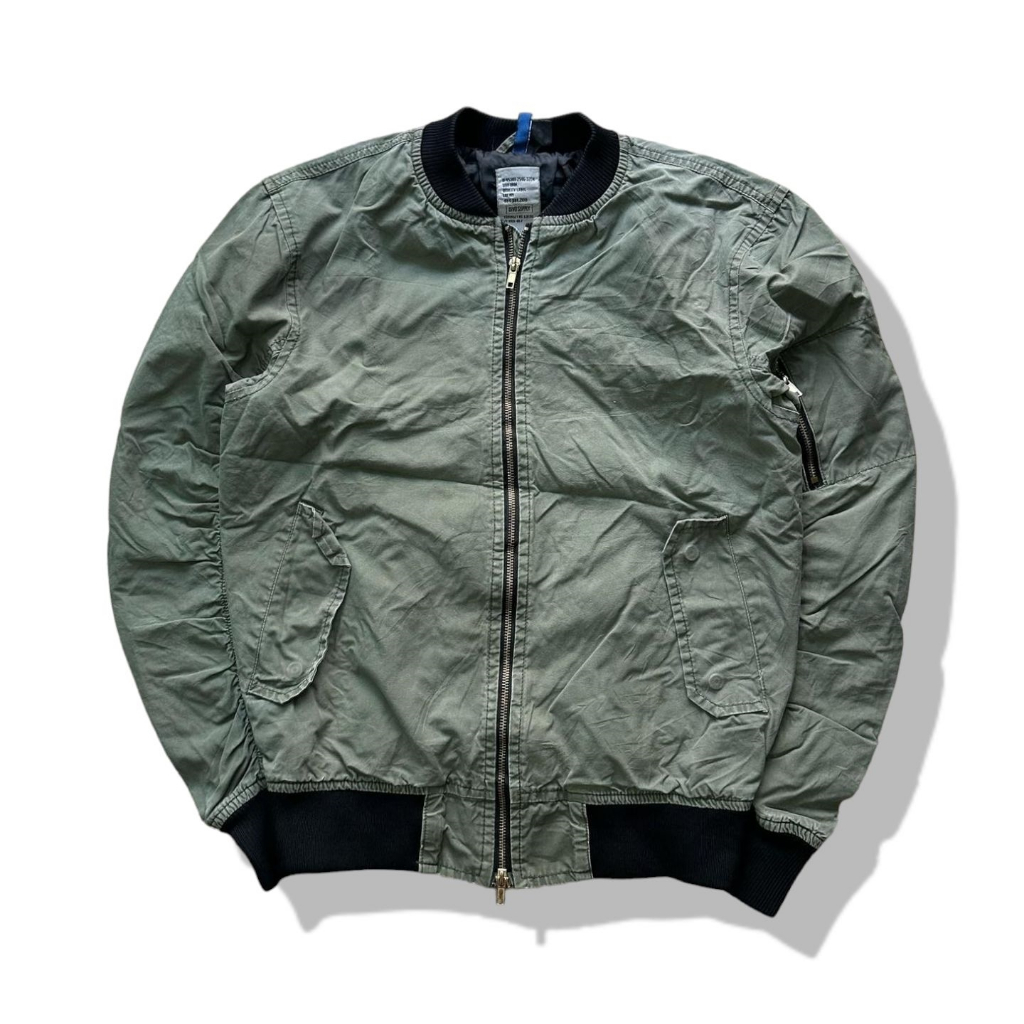 DIVD Supply By H&M Green Bomber Flight Jacket รอบอก 43”