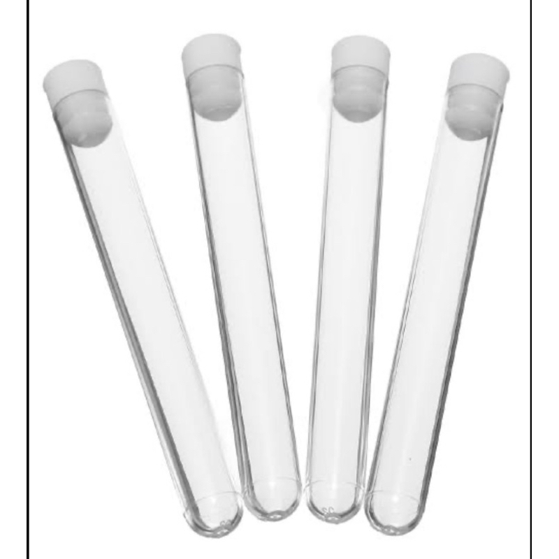 หลอดพลาสติก เก็บสารแบบมีจุกปิดขนาด12*75 mm (10 หลอด)