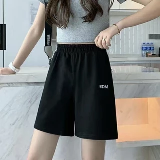กางเกงขาสั้นลำลองผู้หญิง เอวยางยืด ผ้าบาง ผ้านิ่ม สวมใส่สบาย