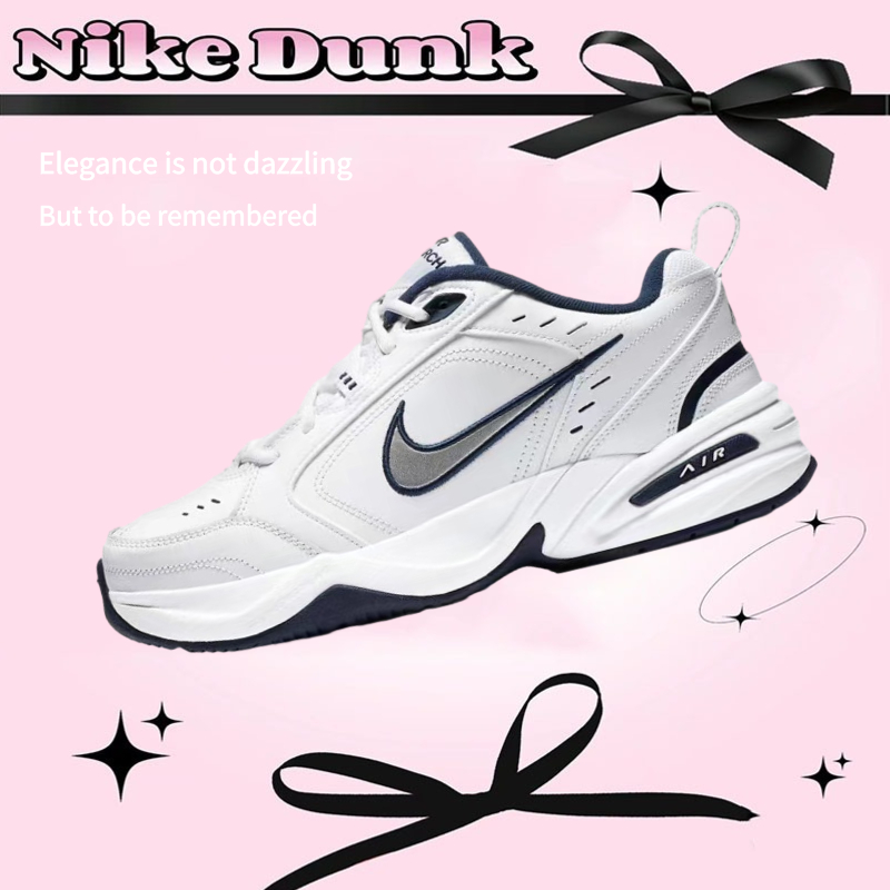 Nike Air Monarch 4 White Navy รองเท้ารุ่นคลาสสิคสุดคลาสสิคของคุณพ่อ-สาวรุ่น "สีขาว-ขาว" แนะนํา
