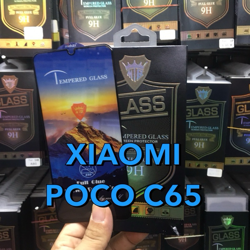 ฟิล์มกระจกใสเต็มจอ XIAOMI POCO C65 ฟิล์มกันรอยหน้าจอ ฟิล์มกระจกนิรภัยกันรอย แบบใส เต็มจอ