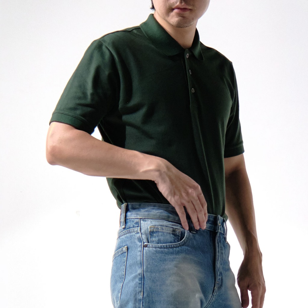 era-won เสื้อโปโล แขนสั้น ทรงสลิม Polo Shirt สี Tony Green