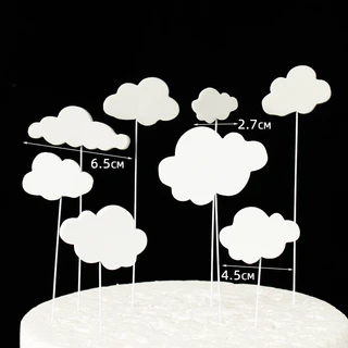 ป้ายปักเค้ก ก้อนเมฆ ตกแต่งเค้กวันเกิด Cake Topper