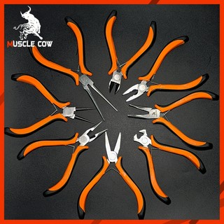 Muscle Cow คีม คีมมินิ คีมอเนกประสงค์ 4.5" ปากตัด ปากนกแก้ว ปากจิ้งจก ปากแหลม ปากงอ ปากกลม ปากยาว【4.5"】