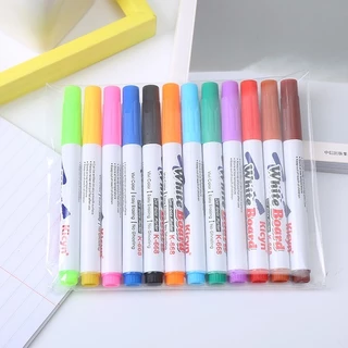 (พร้อมส่ง) ปากกามาร์กเกอร์ ของเล่นวาดรูป วาดภาพระบายสีน้ํา 8/12 สี ลอยน้ําได้ เมจิก หลากสี Jane Montessori