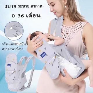 【จัดส่งในกรุงเทพ】 เป้อุ้มเด็ก เป้อุ้มเด็กด้านหน้าและด้านหลัง สะดวกสบายและระบายอากาศได้ดี เป้อุ้มเด็กแรกเกิด 0-36 เดือน