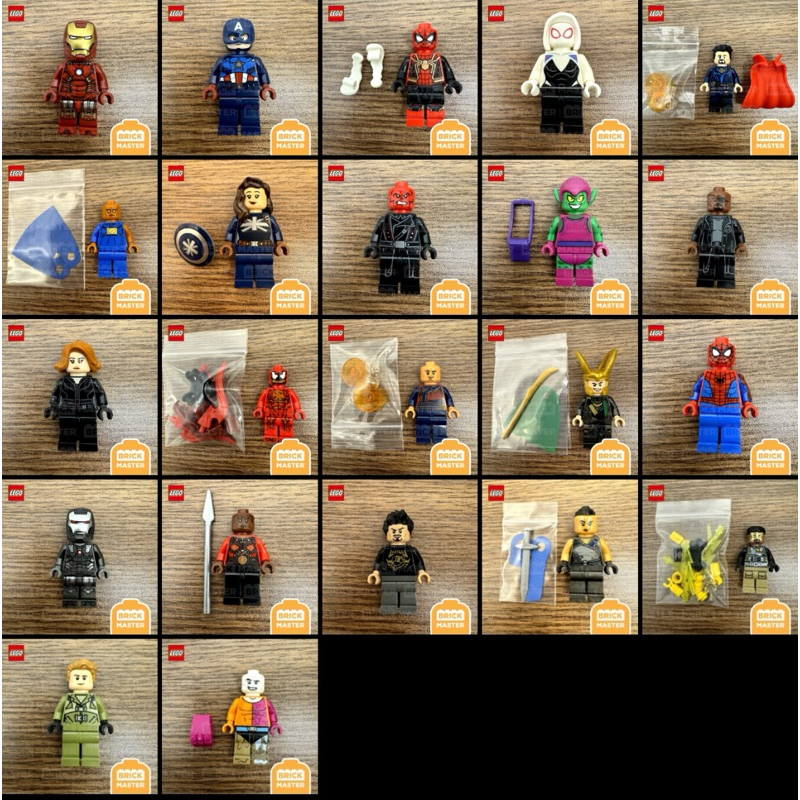 LEGO minifigures : Marvel superheroes MCU variety characters