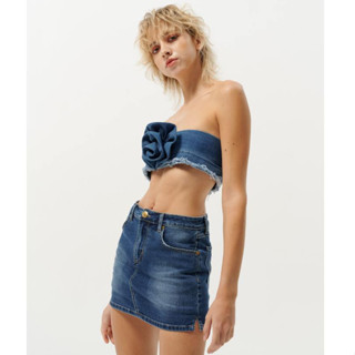 MOTTOM - SKORT SHORT SKIRT JEANS สก๊อต กระโปรงยีนส์ขาสั้นผู้…