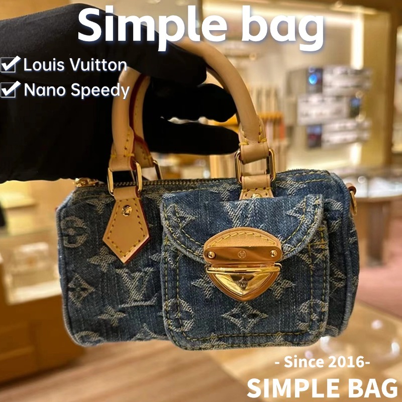 🍑หลุยส์วิตตอง Louis Vuitton Nano Speedy bag LV กระเป๋า