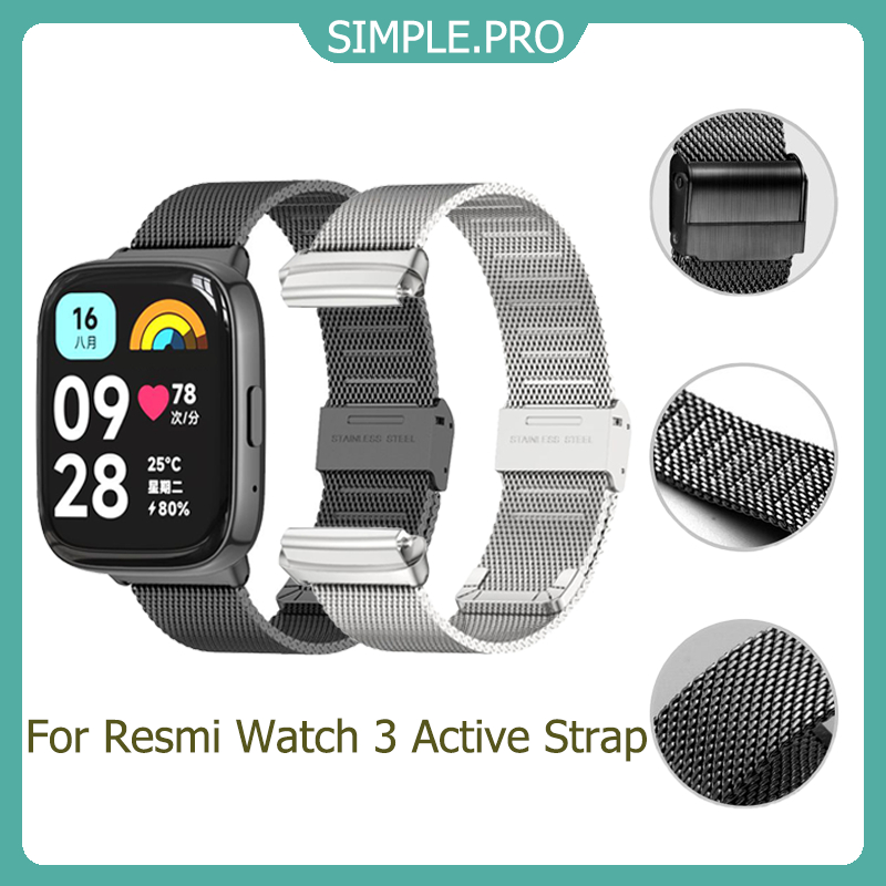 เปลี่ยนสายนาฬิกาโลหะสแตนเลสสำหรับ Redmi Redmi Watch 3 Active