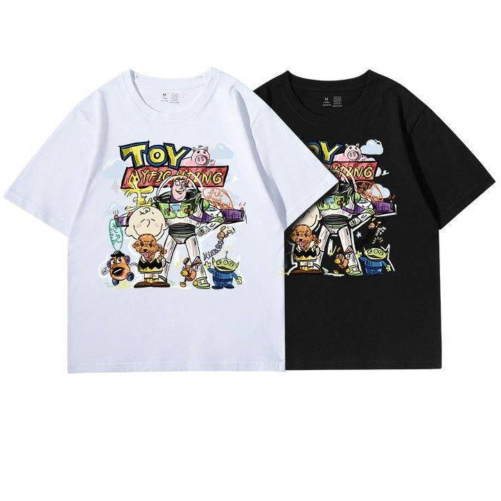 เสื้อยืดแขนสั้น สกรีนลายการ์ตูน ผ้านิ่ม ใส่สบาย ES47
