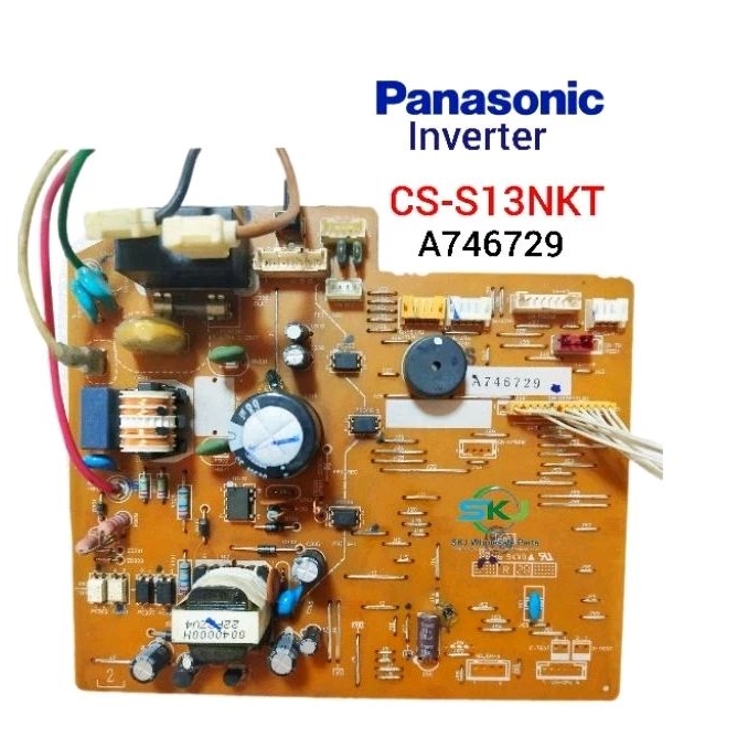 แผงวงจรแอร์ Panasonic Inverter รุ่น CS-S13NKT ( A746729 ) **อะไหล่แอร์มือสอง (แท้ถอด)