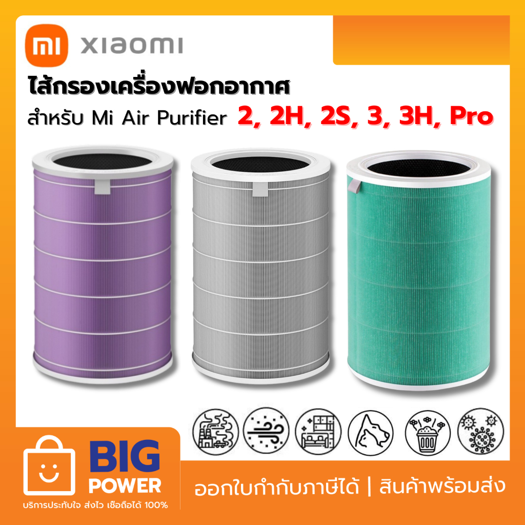 XIAOMI Mi Air Purifier Filter ไส้กรองเครื่องฟอกอากาศ สำหรับXIAOMI Mi Air Purifier 2, 2H, 2S, 3, 3H, Pro (ประกันศูนย์ไทย)