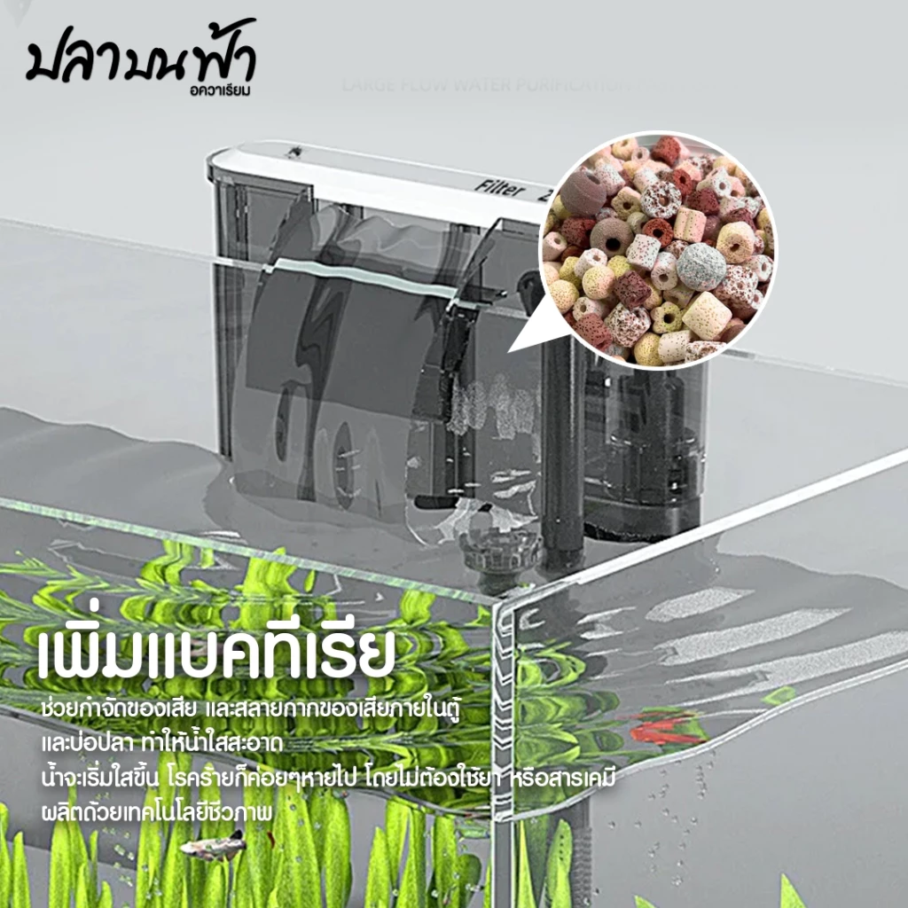 กรองแขวน Jeneca รุ่น XP-03, XP-05, Xp-09, XP-11, Xp-13 กรองแขวนกรองขี้ปลา สิ่งสกปรกต่างๆ ดูแลน้ำให้ในใสตลอดเวลา มีน้ำตก thumbnail 6