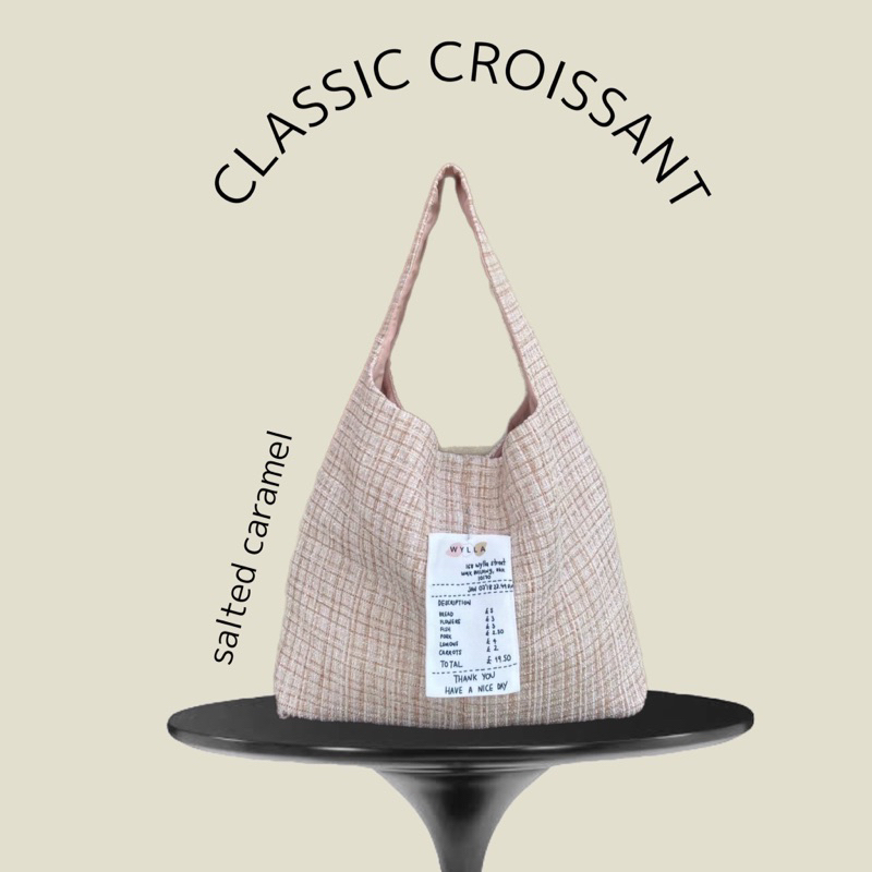 Wyllabrand กระเป๋าผ้า Classic Croissant Salted Caramel