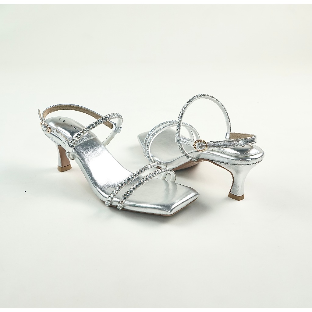 AN AWL DIAIMOND 2 - รองเท้าไปงานสูง 2 นิ้ว สายคาดเพชร พื้นนุ่ม