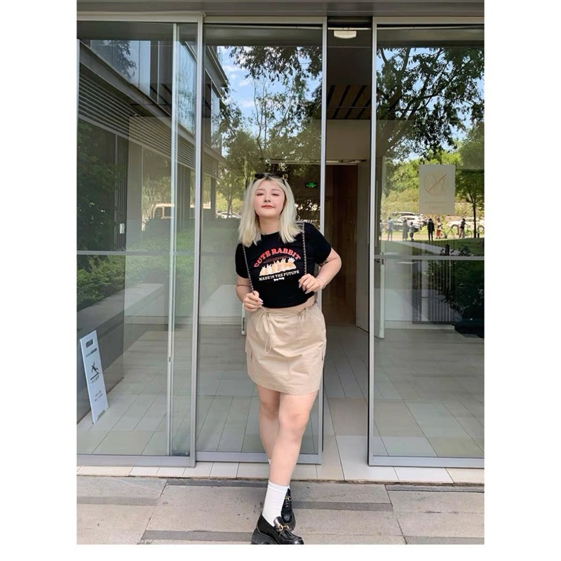 ส่งต่อ กระโปรงทรงเอพลัสไซส์ผ้าคอนตอน ใส่แล้วให้ลุคเท่ๆคลูๆสไตล์ 2YK