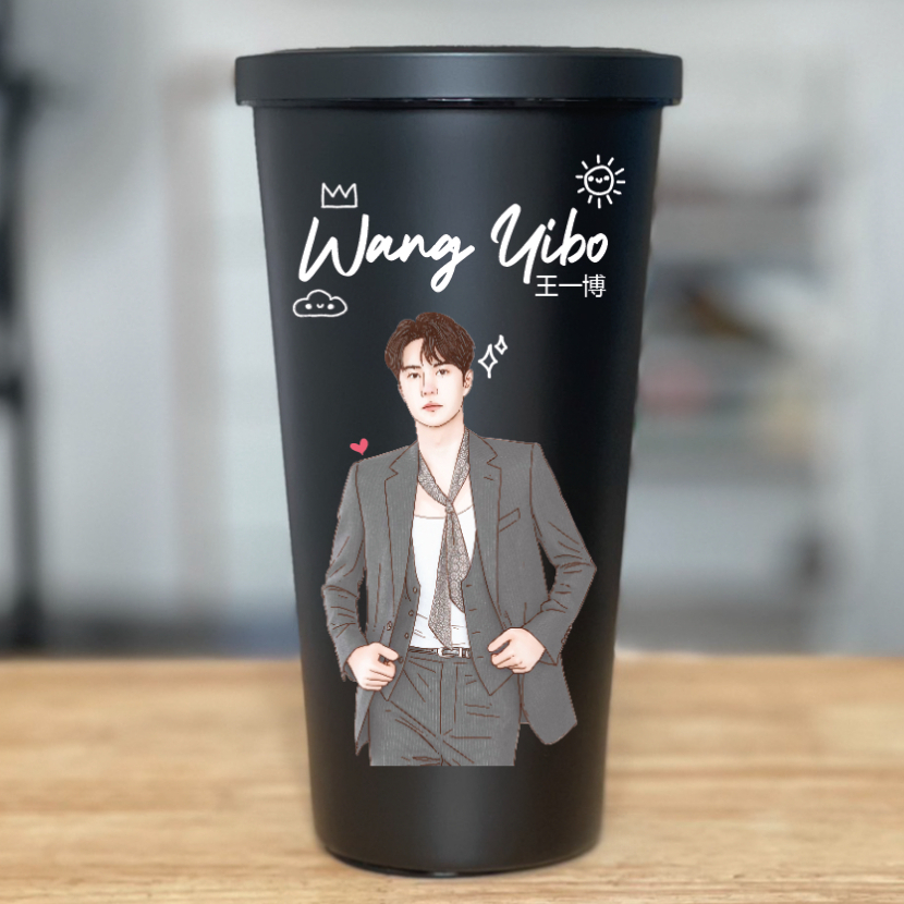 WD0. แก้วสกรีนรูปวาด Wang Yibo : WangYibo : หวังอี้ป๋อ : ดาราจีน : นักแสดงจีน : ซีรี่ย์ : ซีรี่ย์จีน