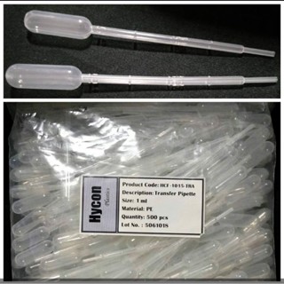 Dropper หลอดหยดพลาสติก ปิเปต ขนาด 1ml และ 3 ml. ยี่ห้อ Hycon