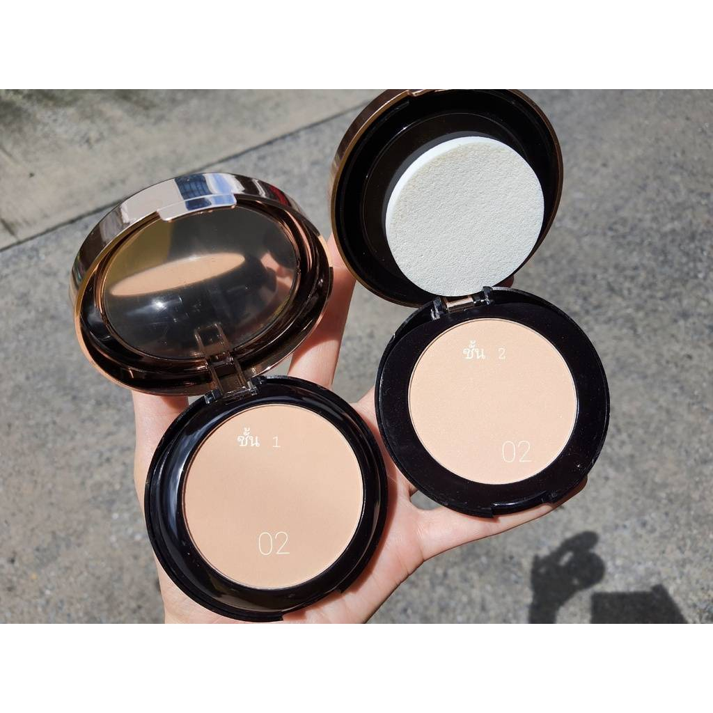 SASIMI เเป้ง2ชั้น เนื้อBB เน้นปกปิด มีกันแดดSPF45PA ++ ตลับสวยหรู