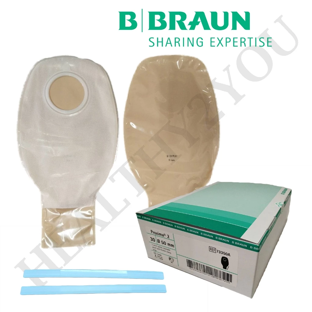 Proxima2 Colostomy Ostomy Bag ถุงเก็บอุจจาระหน้าท้อง ขนาด 40, 50, 60 และ 80 มม. (เฉพาะถุง) (1 ถุง)