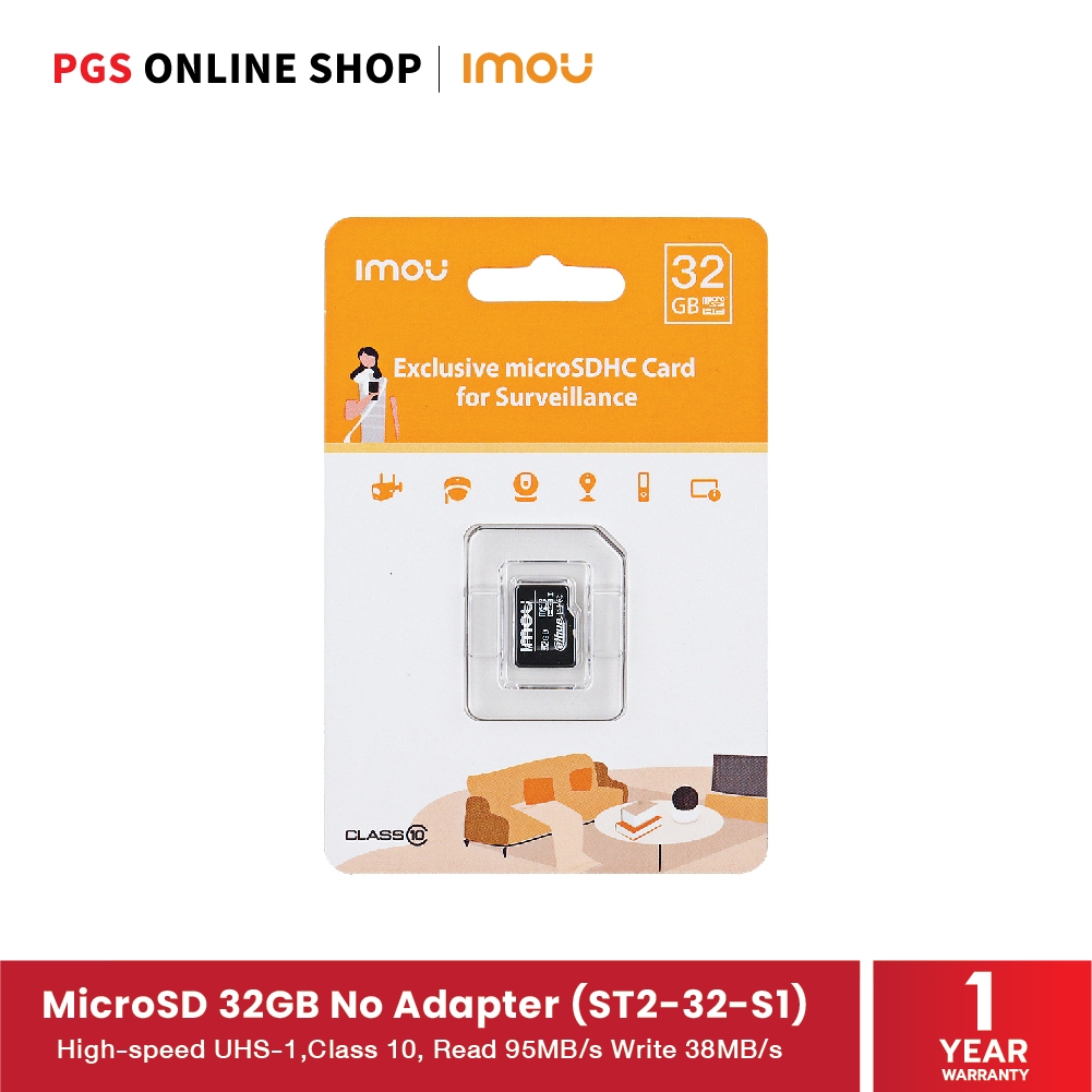 IMOU Micro SD 32/64/128 GB No Adapter Read 95MB/s Write 38MB/s