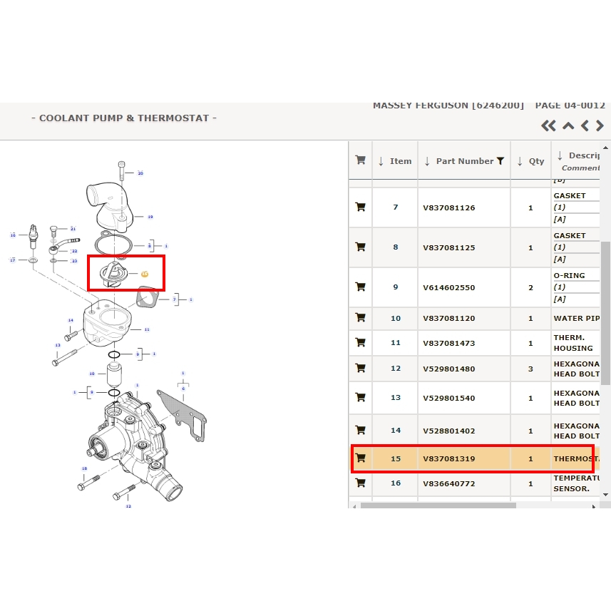 วาวล์น้ำ MF4708 แมสซีย์ เฟอร์กูซัน