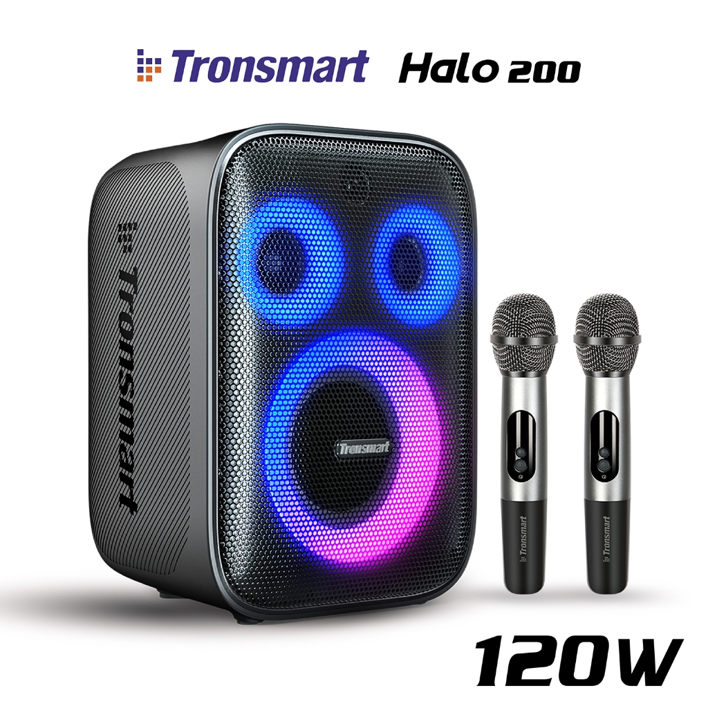 Tronsmart Halo 200 Super Bass Outdoor ระบบเสียง 3 ทาง 120W เสียงอันทรงพลัง ซิงค์เสียงกับลำโพงมากกว่า 100 ตัว