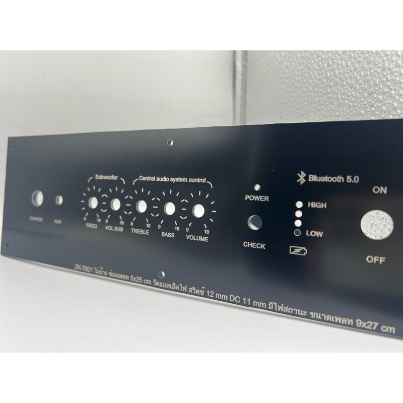 เพลทTb21 ไม่ย้าย(ช่อง5*25)สีดำวัตแบตเม็ดไฟคอมโพสิตหนา3มิล สวิตช์เปิดปิด 12มิล /Dc11 มิล