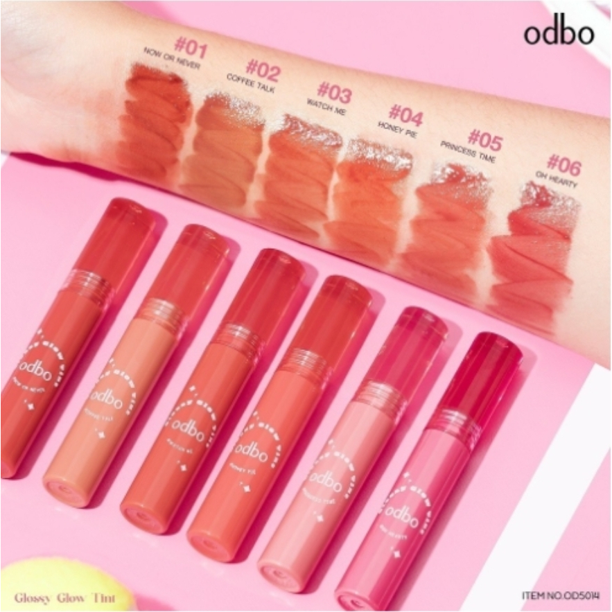 ⚡FLASH SALE⚡♡พร้อมส่ง Odbo Glossy Glow Tint OD5014 2.5g. โอดีบีโอ กลอสซี่ โกลว์ ทินท์
