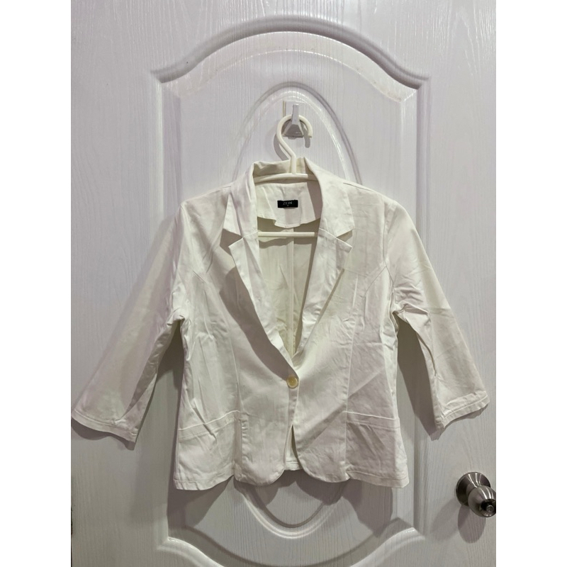 เสื้อสูทเสื้อคลุมใส่ทำงานสีขาวงานZEIN